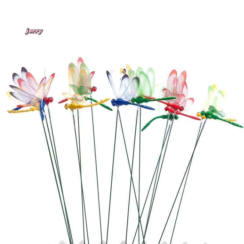 24 Unidades 3D Libélula Decoração De Jardim Dragão Mosca Estacas Libélulas Enfeites
