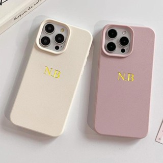 Nome Personalizado Letras Iniciais Caso DIY Para iPhone 16 Pro 15 11 13 12 14 Max 15 Plus Padrão De Couro Macio Capa Fun em Oferta na Shopee