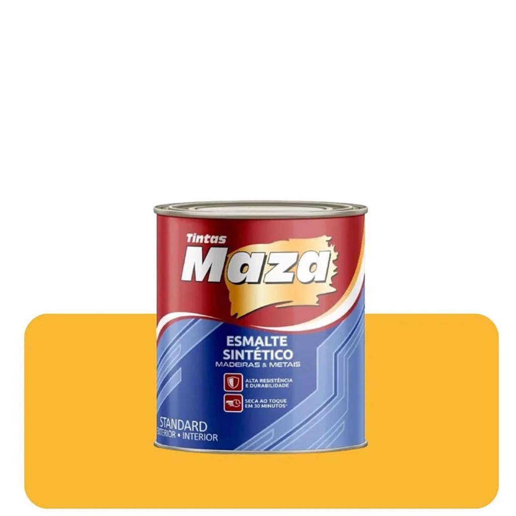 TINTA ESMALTE SINTETICO BRILHANTE METAIS E MADEIRAS 0,225L MAZA em Oferta na Shopee