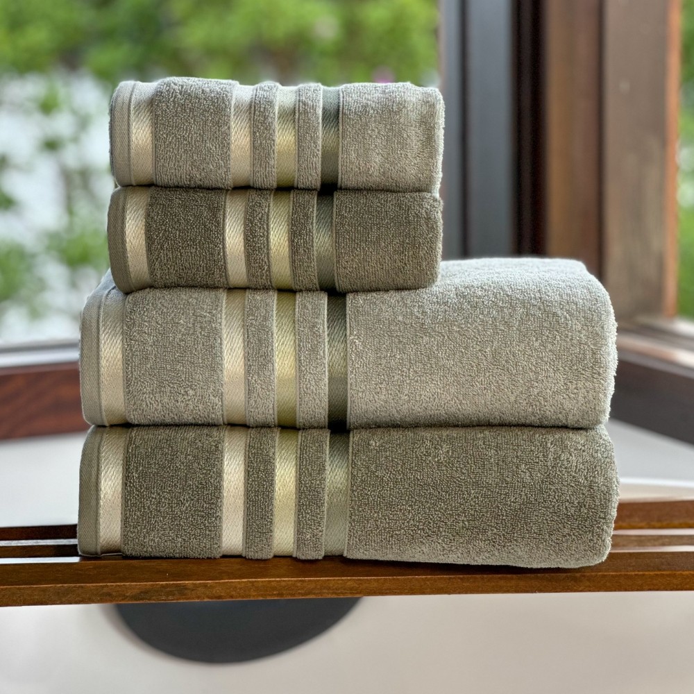 Jogo Toalha de Banho 4 Peças Paris 100% Algodão Grossa Felpuda Macia Excelente Absorvção