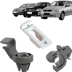 Kit Grampo Presilha 3 Peças Vareta Capô Celta Classic Corsa Prisma Tigra