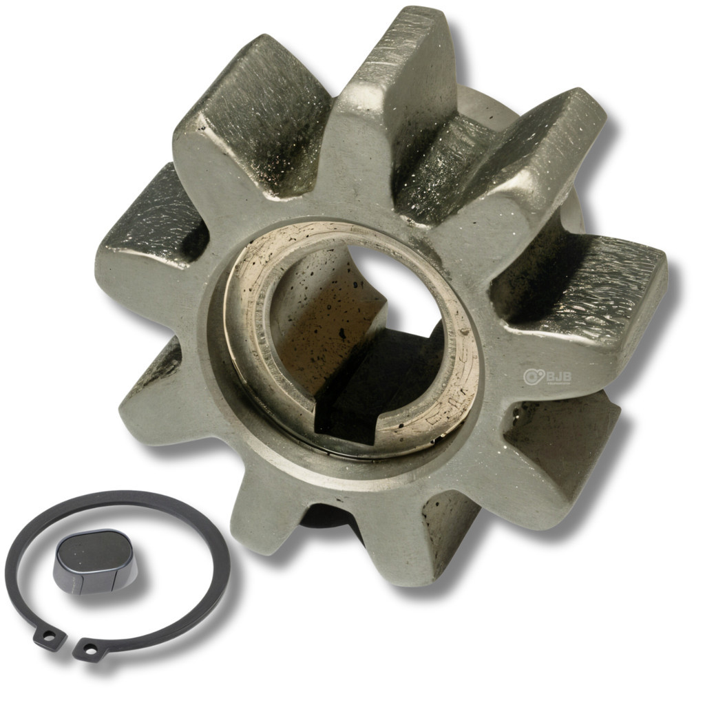 Pinhão / Peão Betoneira Comptível com Menegotti 9 Dentes 120 / 150 Litros, REF 31020344 em Oferta na Shopee