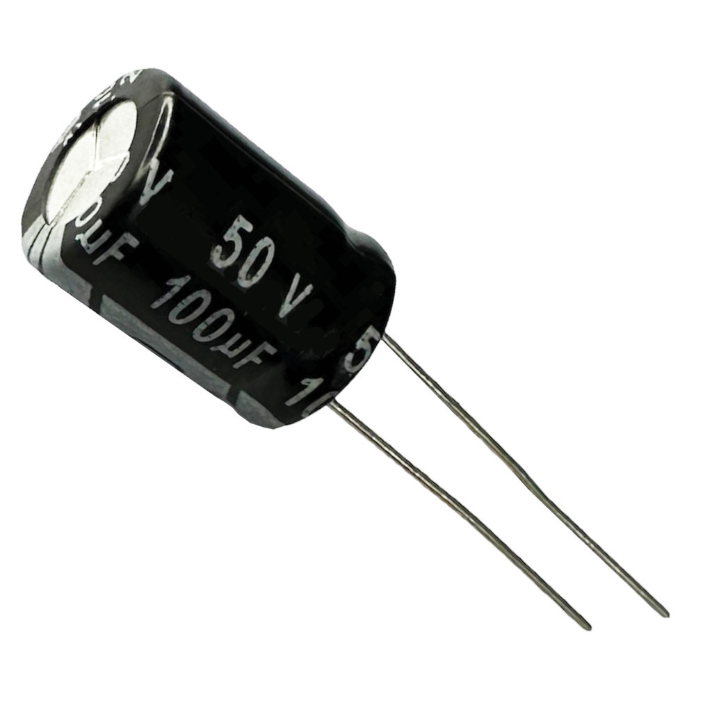 50 PÇS - CAPACITOR ELETROLITICO 100X50V - 100UF X 50V - 105º