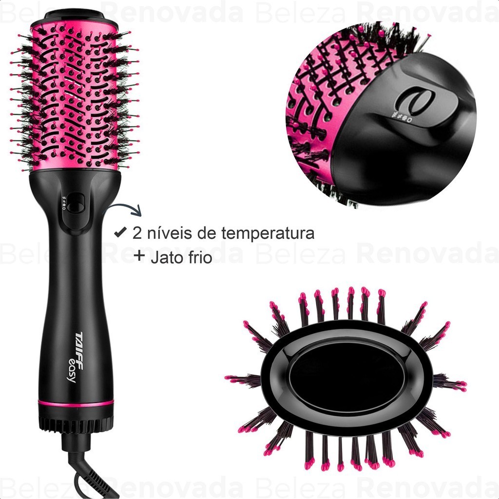 Escova Secadora Modeladora Taiff Oval Easy Pink — foto 2