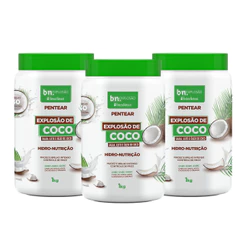 Creme de Pentear para Cachos Explosão de Coco 1Kg bn.Cachos (3 itens)