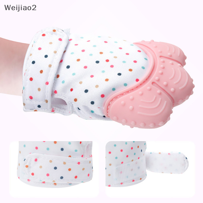 Weijiao2 Luvas De Silicone Para Dentição Mastigação Multicamadas Respiráveis Baby Toys Self Soother Teether BR