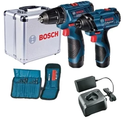 Kit Parafusadeira E Furadeira Bateria 12v Bosch Gsr120li + Gdr120li - 06019g80e3