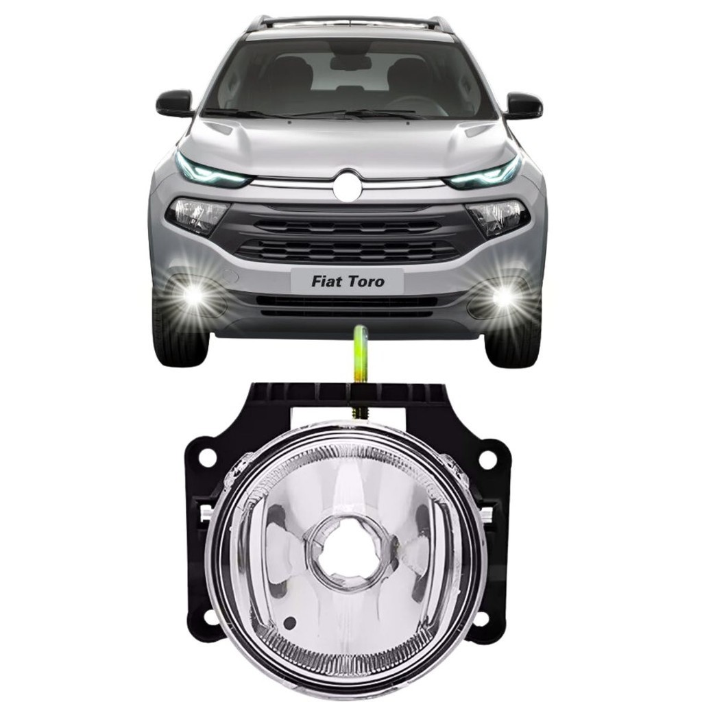 Farol Milha Auxiliar Para Fiat Toro 2016 À 2021 Uno 2016 à 2021