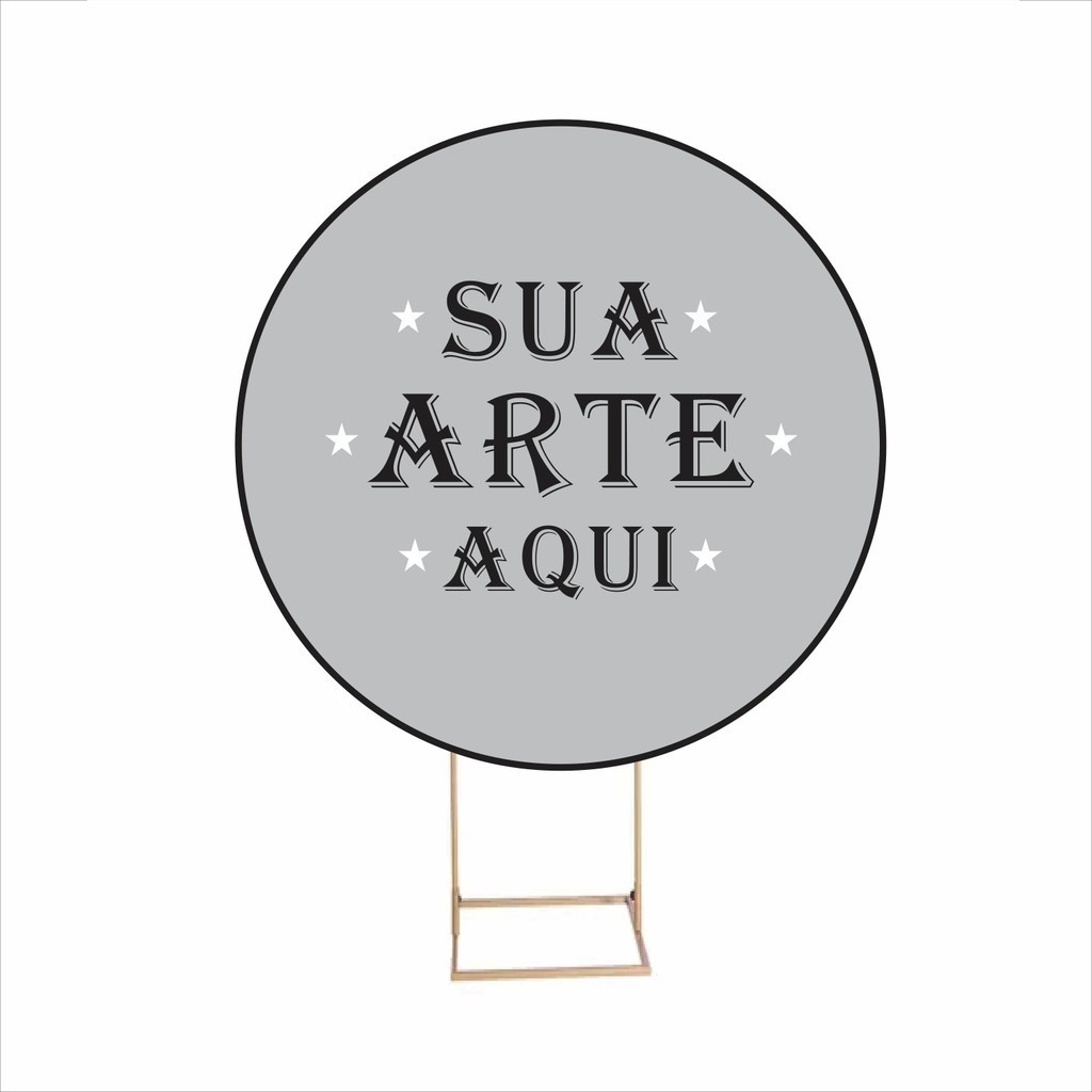 Painel Festa Personalizado A Prazo Redondo Tecido Sublimado 1,50x1,50  e 50x50cm em Oferta na Shopee