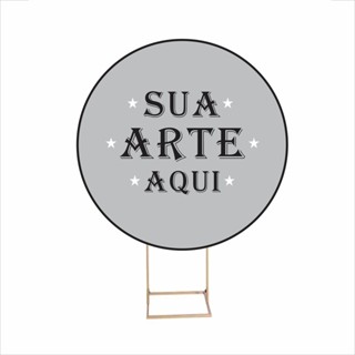 Painel Festa Personalizado A Prazo Redondo Tecido Sublimado 1,50x1,50  e 50x50cm em Oferta na Shopee