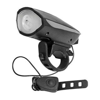 Farol de Bike Potente com Buzina - Recarregável USB e Luz LED Branca em Oferta na Shopee