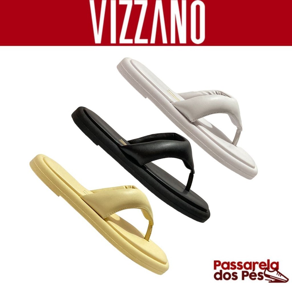 Sandália Feminina Vizzano Rasteirinha de Dedo - Ideal para o Dia a Dia Ref:6522.100 em Oferta na Shopee