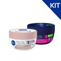 KIT NIVEA Hidratante Facial Beleza Radiante 7 em 1 - 100g + Hidratante Facial Noturno 100g