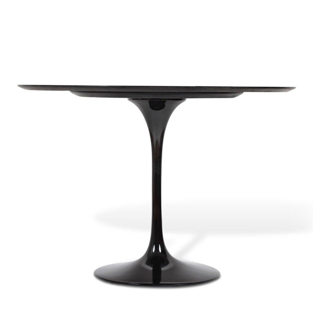Mesa de Jantar Tulipa Redonda 130cm Laqueada Preto