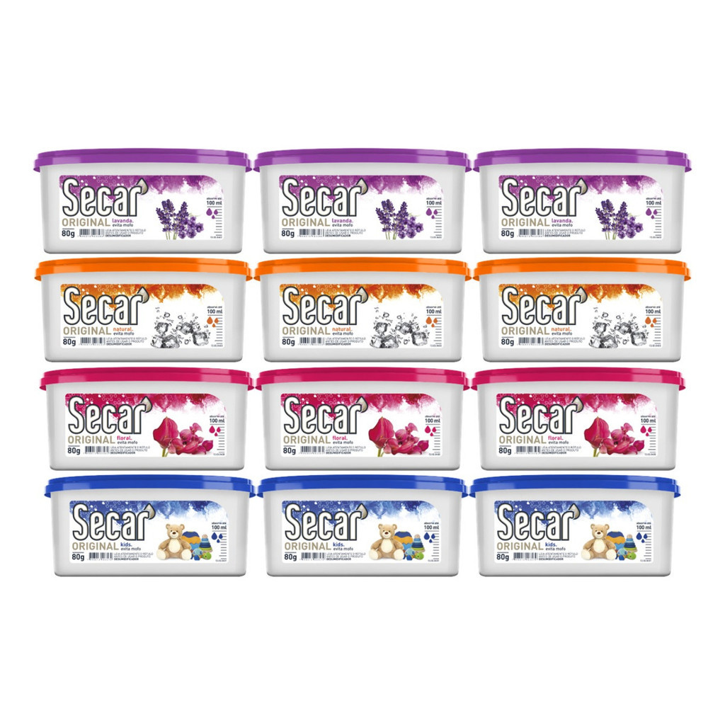 Kit 12un Antimofo Secar 80g - Desumidificador, Armario em Oferta na Shopee