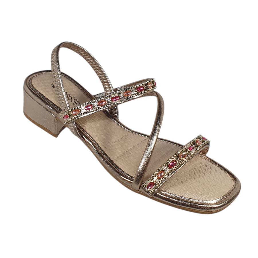 Sandália Casual Feminina Mississipi MB651 Salto Baixo Calce Fácil Confortável em Oferta na Shopee