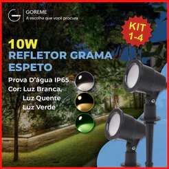 Luminária Espeto Jardim LED 10W | Luz de Gramado | À Prova D'àgua Avançada | Luz Branco Frio | Branco Quente | Verde