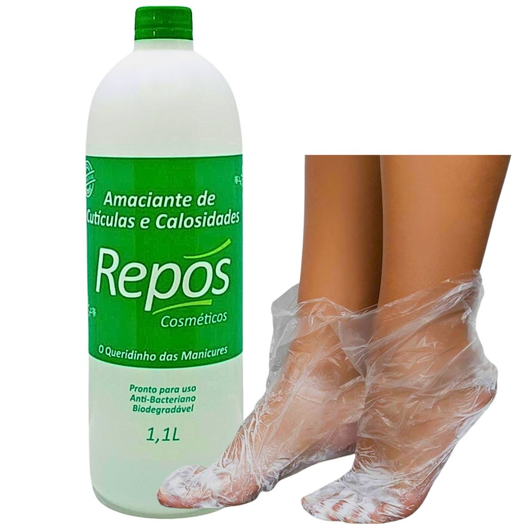 Removedor Cutículas Calos e Calosidades Repos + 100 Botinhas Descartáveis Para Spa dos Pés em Oferta na Shopee