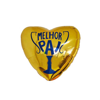 Balão de Festa Metalizado 20" 50cm - Dia dos Pais - Gold - 1 unidade - Rizzo em Oferta na Shopee