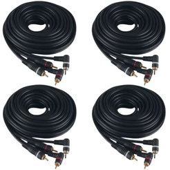 Kit 4 Cabos Rca 5 Metros Som Automotivo E Amplificador Kx3