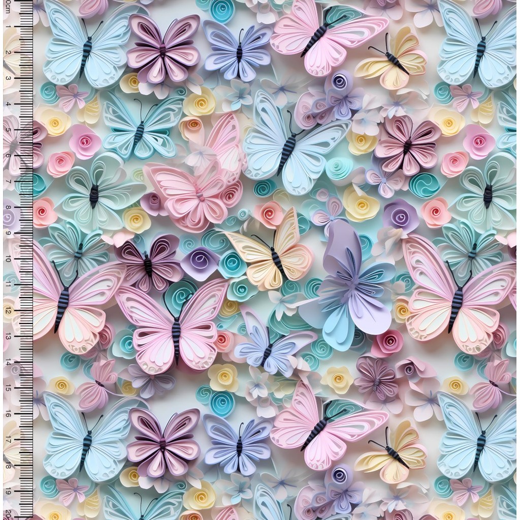 Tricoline Digital Borboletas Tiffany e Rosa 1,00x 1,50 3D 89062 em Oferta na Shopee