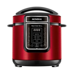 Panela de Pressão Elétrica Digital 6L Mondial Vermelho/Inox PE-60-6L-RI 220V/60HZ