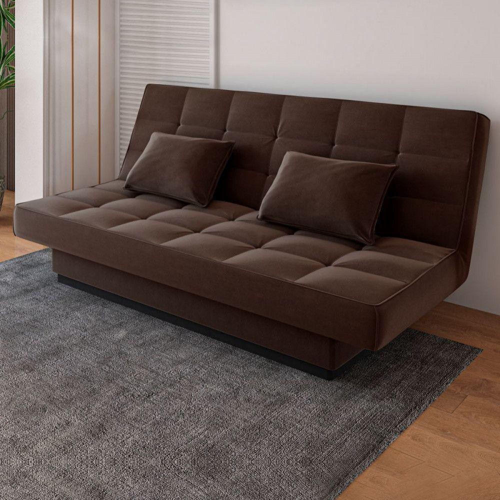 Sofá Cama Andradas 3 Lugares Mamflex Tabaco em Oferta na Shopee