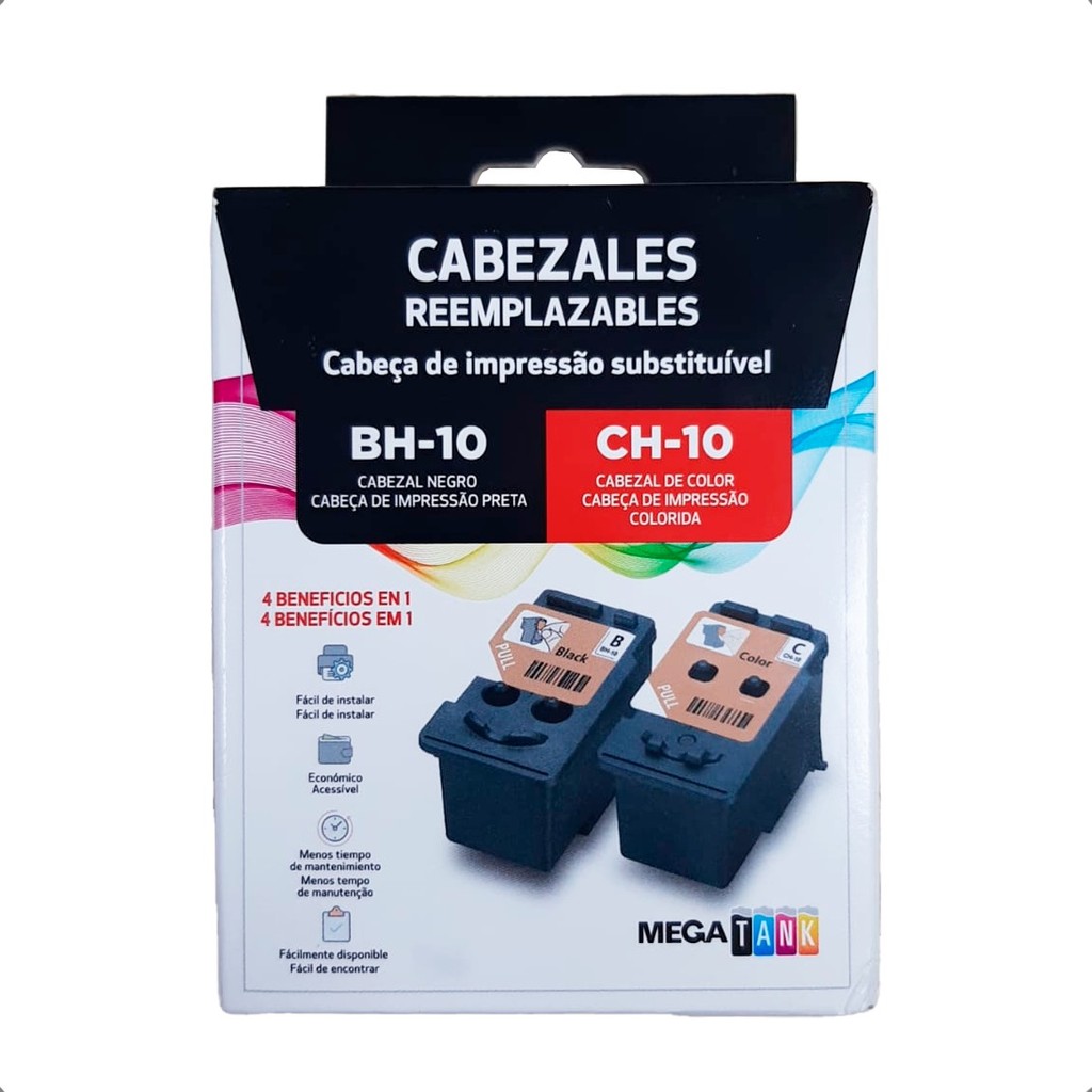 Kit Cabeças Impressão Canon BH-10 CH-10 Preto/ Color G2160 G3160 G3170 G5010 G6010 G7010 3418C004AA