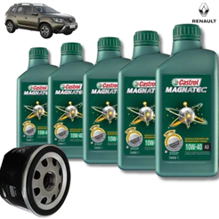 KIT TROCA DE ÓLEO 10W40 CASTROL+FILTRO(DUSTER 1.6 16V 21/22)