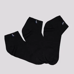 Kit Meia Lupo Walk Cano Curto 3 Pares Preta