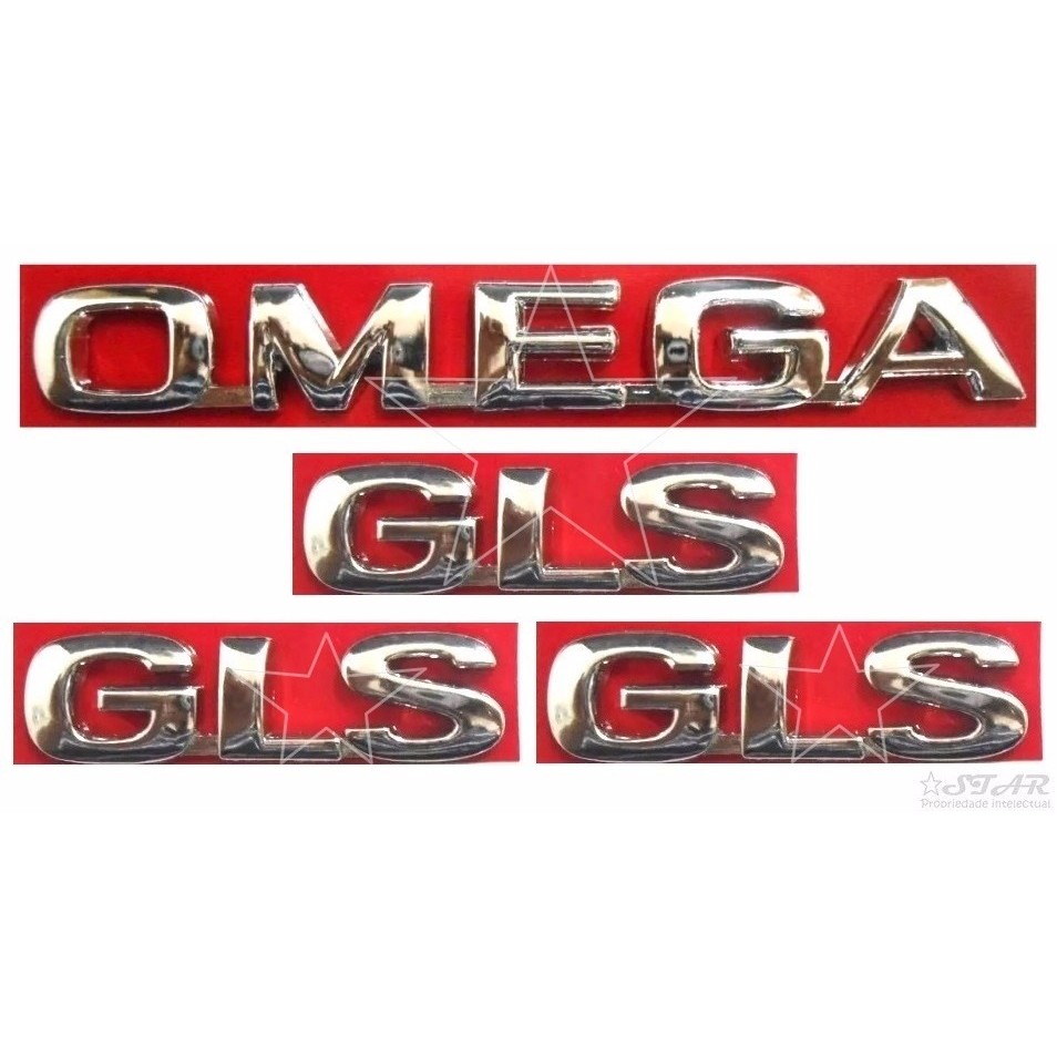 Emblemas Omega Gls + Laterais Gls - 1998 - Modelo Original