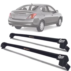 Rack Teto Aluminio Prime Nissan Versa 12 até 21 Preto PR197