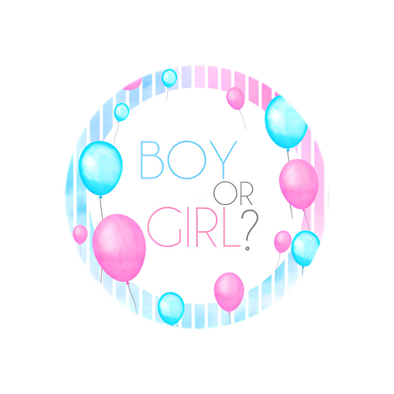 NOVO Painel Festa Infantil Redondo Chá Revelação, Boy or Girl, Bexigas Rosa e Azul, Listras Aquarela + Arco, Suporte incluso. Fazemos personalizado com qualquer tema. Confeccionado em Lona fosca, impressão de alta resolução. cenário , p/ Decoração