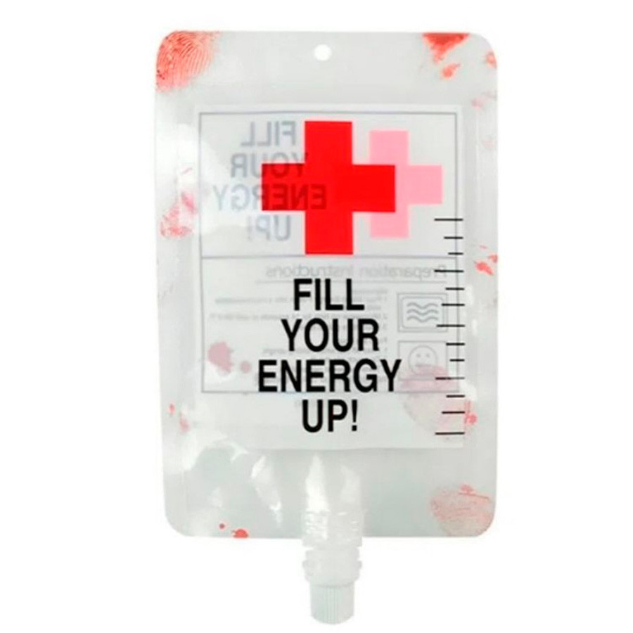Bolsa de Sangue Falsa com Bico - 250ml - 1 Unidade - Para Bebidas Festa Halloween · foto 2