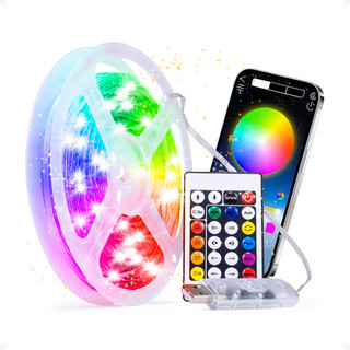 Fita Led Cordão Pisca Pisca 20 Metros RGB Bluetooth Com Controle Remoto E Aplicativo A Prova D'Água