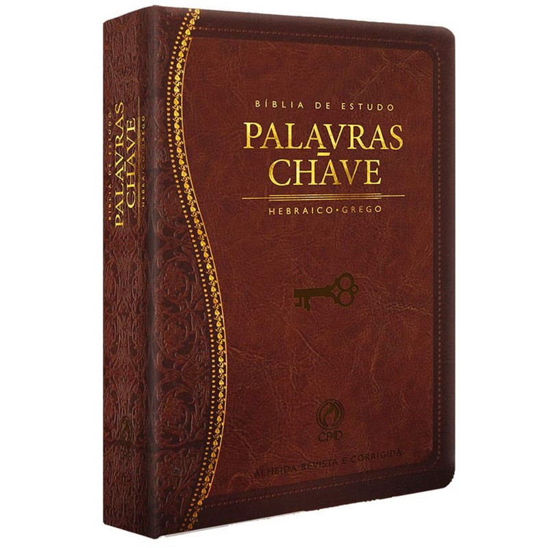 Bíblia De Estudo Palavras-chave Luxo Marrom (clássica) em Oferta na Shopee