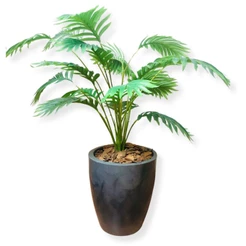 Planta Artificial Palmeira Com Vaso Polietileno Completo