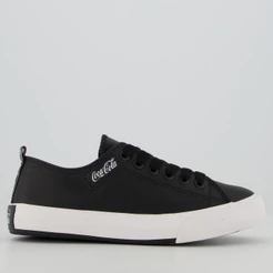 Tênis Coca Cola Atlanta Leather Coke Feminino Preto