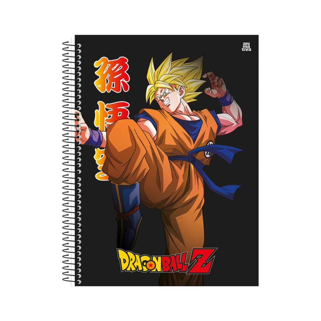 Caderno 10 Matérias Universitário Dragon Ball 160 Folhas Goku - Animativa