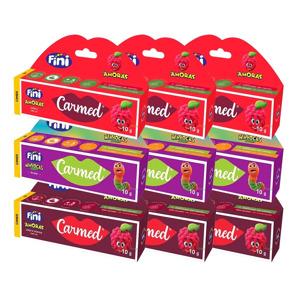 Kit 9 und Carmed Fini - Amora, Intensa, e Minhoca 10g em Oferta na Shopee