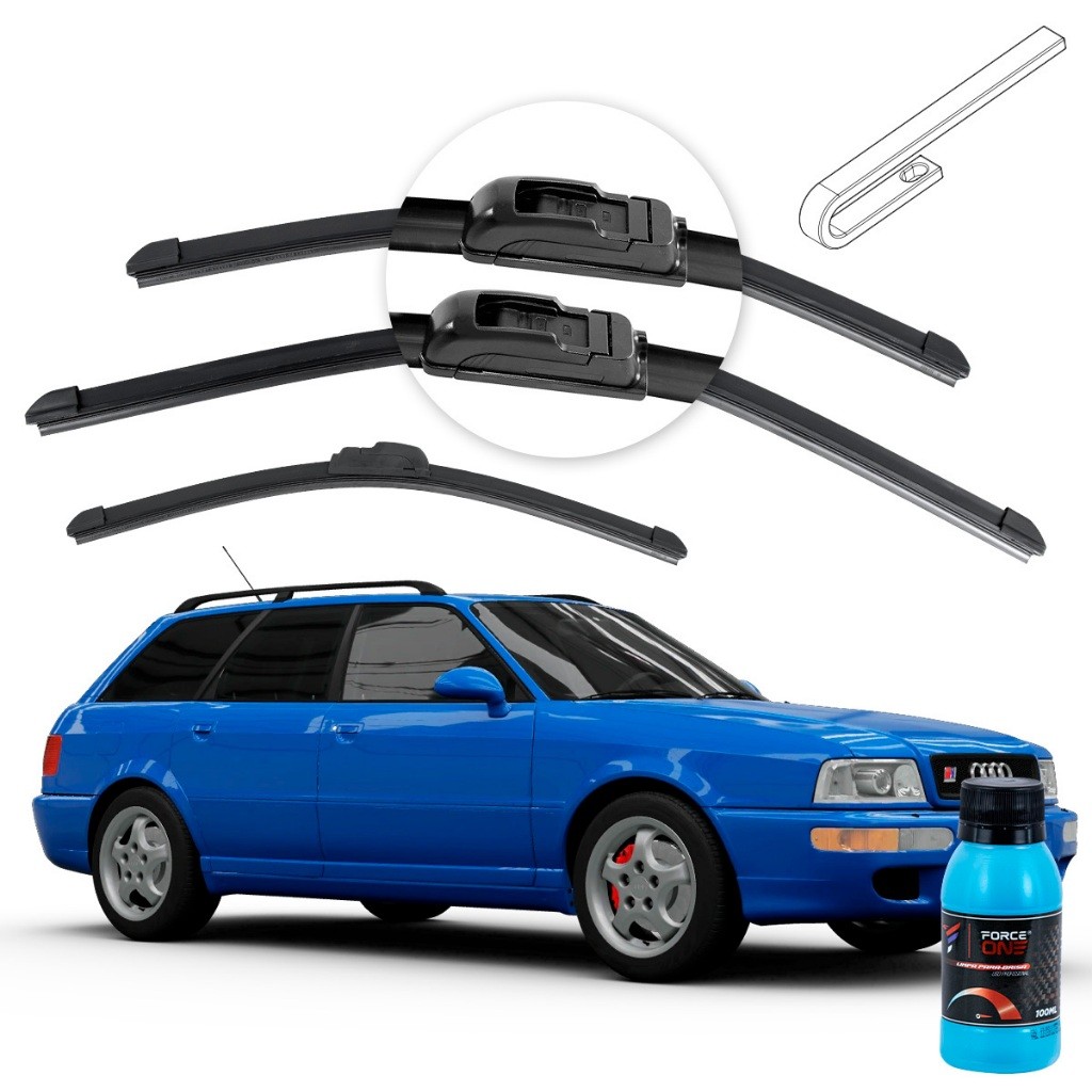 Palheta Limpador de Parabrisa Audi RS2 Avant ano 94 a 96 Universal Dianteira e Traseira