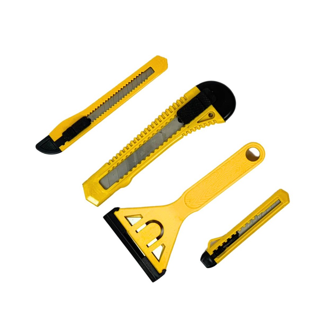 Jogo de 4 Estiletes Lamina Retratil Raspador em Oferta na Shopee