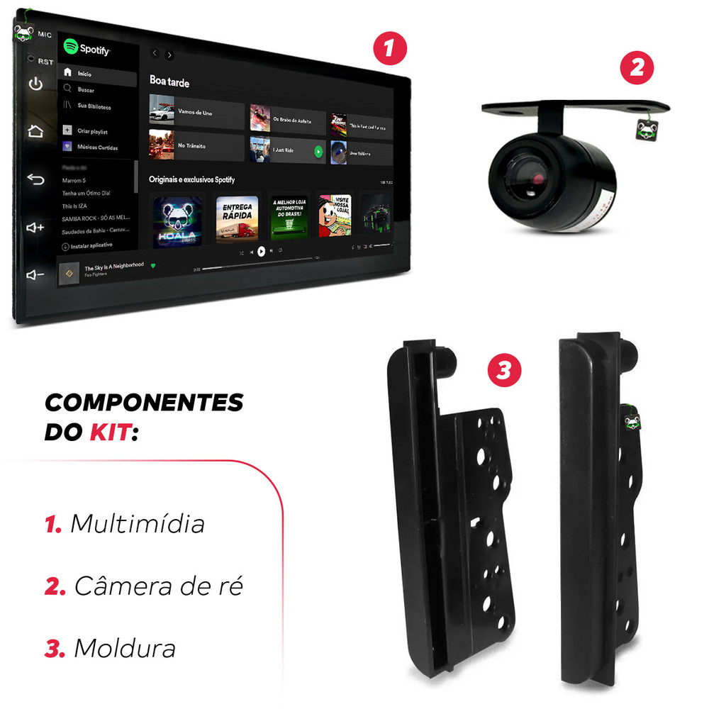 Detalhes do Kit Central Multimidia Android 7 Pol Etios 2012 2013 2014 2015 2016 2017 2018 2019 2020 2021
