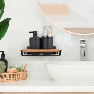 Kit Porta Escova Com Tampa + Porta Sabonete Liquido + Prateleira Eco Design 9060 - Arthi em Oferta na Shopee