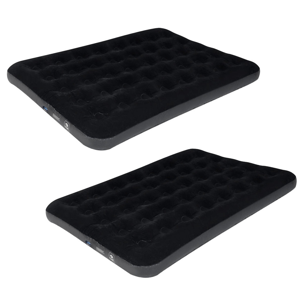2 Colchões Inflaveis Colchão Casal Deluxe Premium Suporta 300kg Preto Vinil/PVC - Bel - Sports & Outdoors