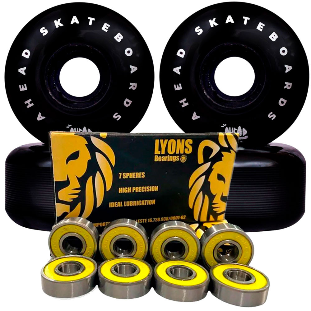 Rodinha de Skate Semi Profissional Ahead + Rolamento Importado Lyons Abec 15