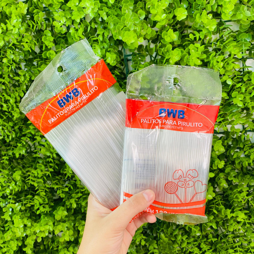 100~500 Palitos Para Pirulito BWB Canudo Transparente Topo de Bolo Popcake Tubo Pet// em Oferta na Shopee