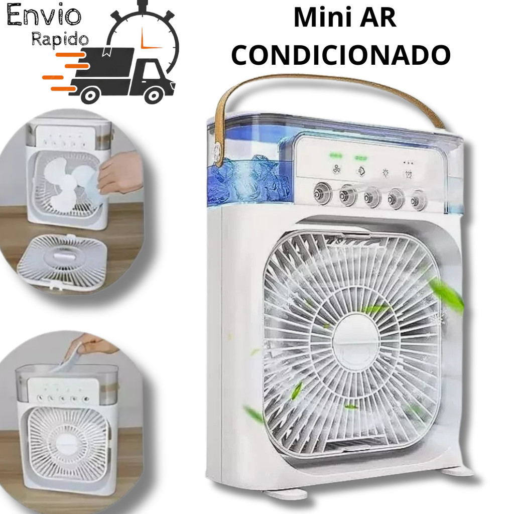 mini ar condicionado portatil ventilador umidificador portátil climatizador de ar frio mesa sala escritorio quarto