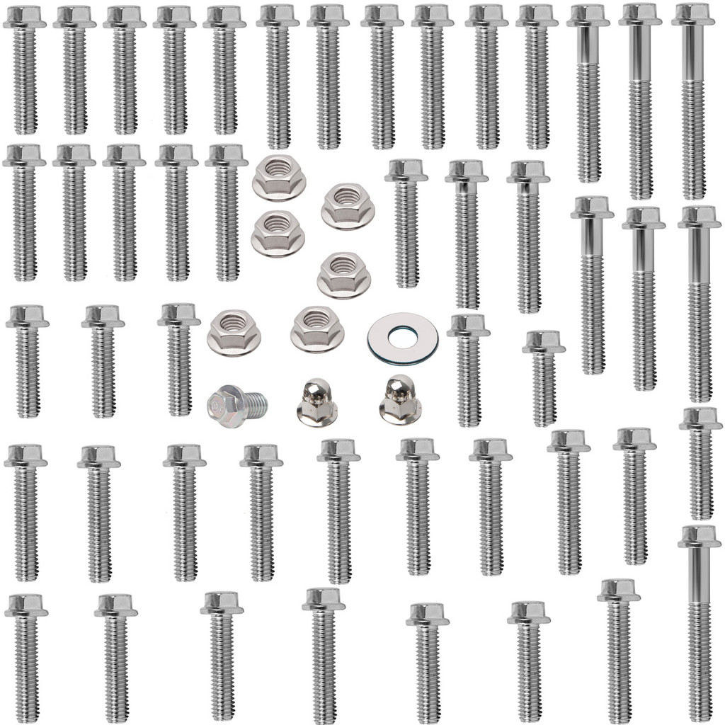 Kit parafusos zincado motor completo CG160 Fan Titan Start NXR160 Bros 2016 em diante (externos e suporte do motor)