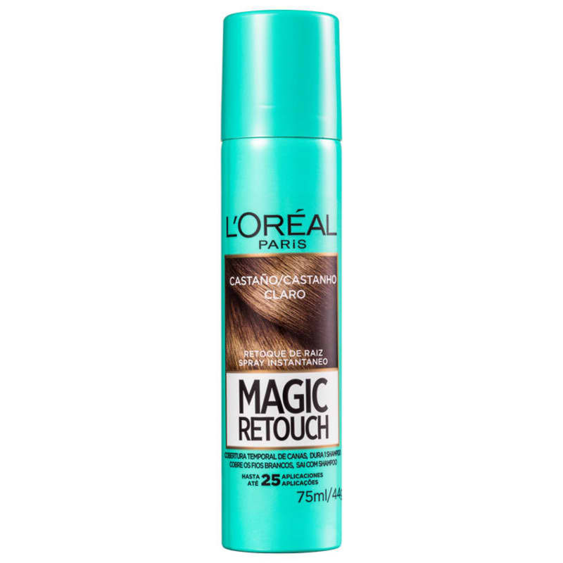 L'Oréal Paris Magic Retouch Castanho Claro - Corretivo de Raiz 75ml em Oferta na Shopee